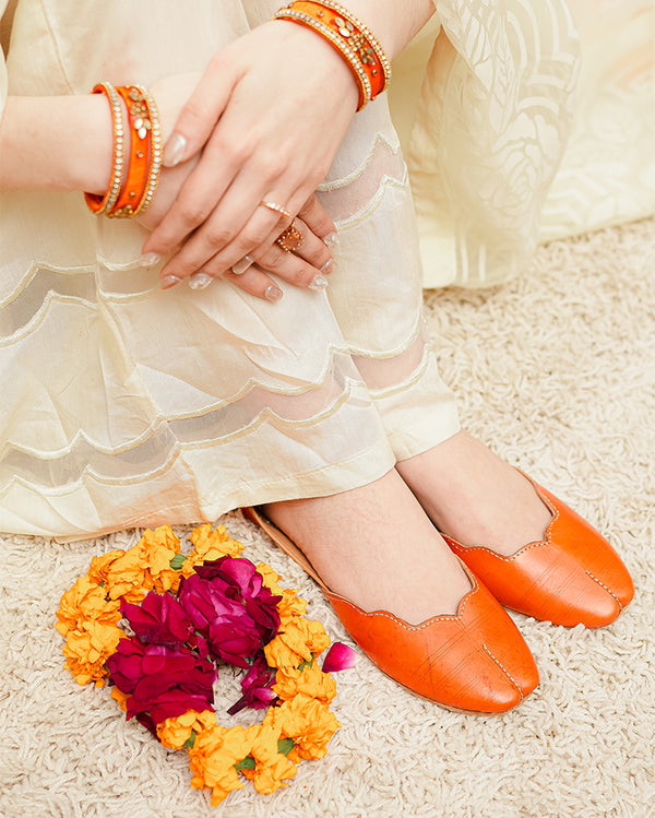 Plain Khussa Orange (KS-047)