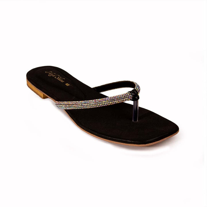 Black slippers for ladies