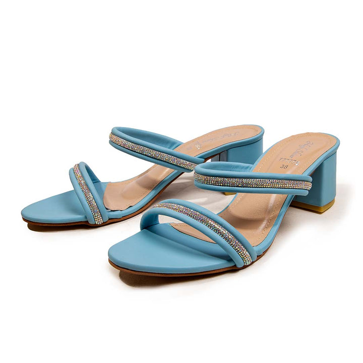 Blue heels for ladies