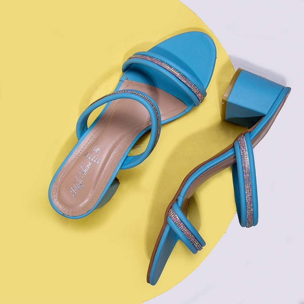 Blue heels for ladies