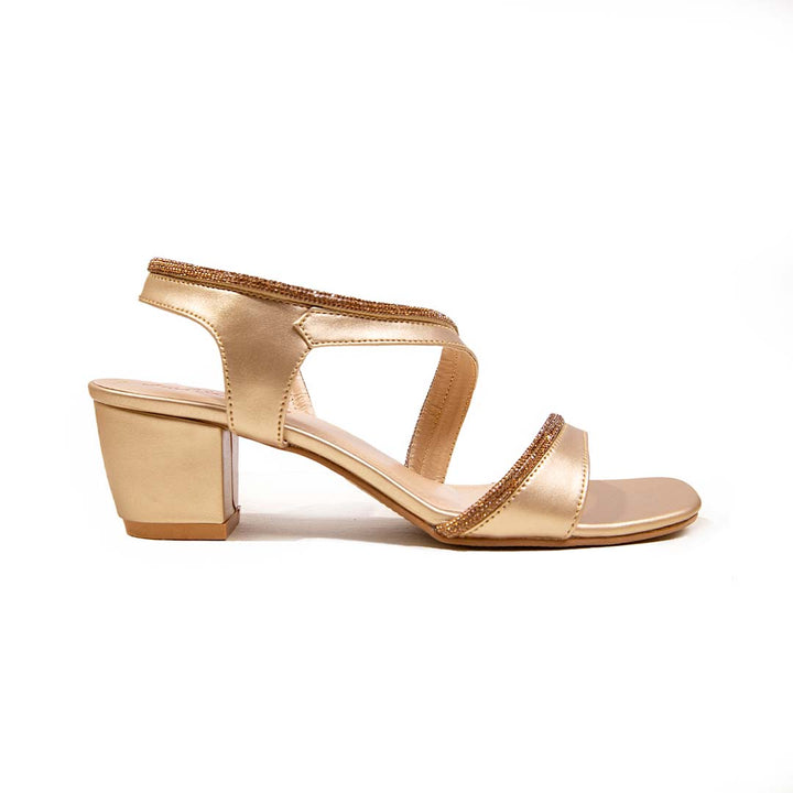 Golden heels for ladies