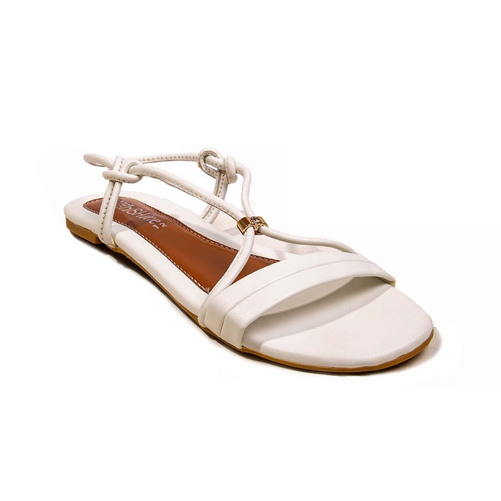 White sandals for ladies