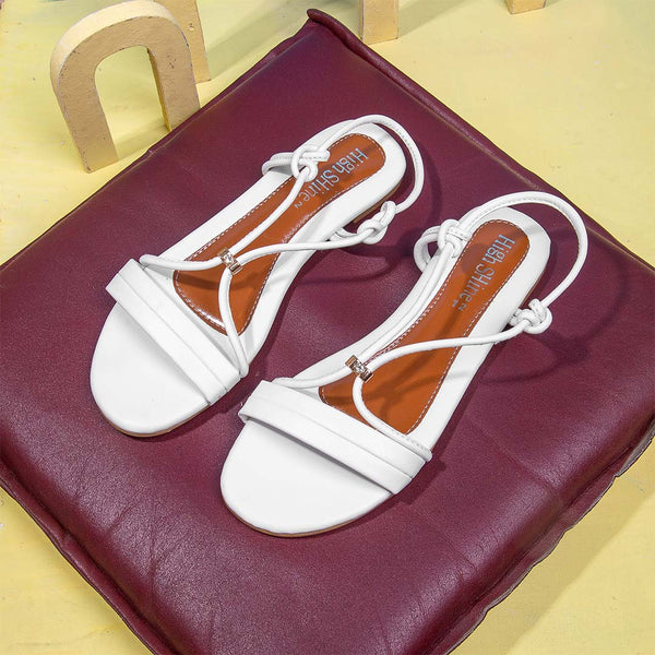 White sandals for ladies