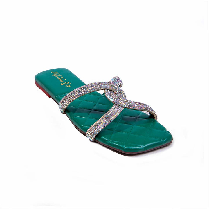 Dark Green slides for ladies