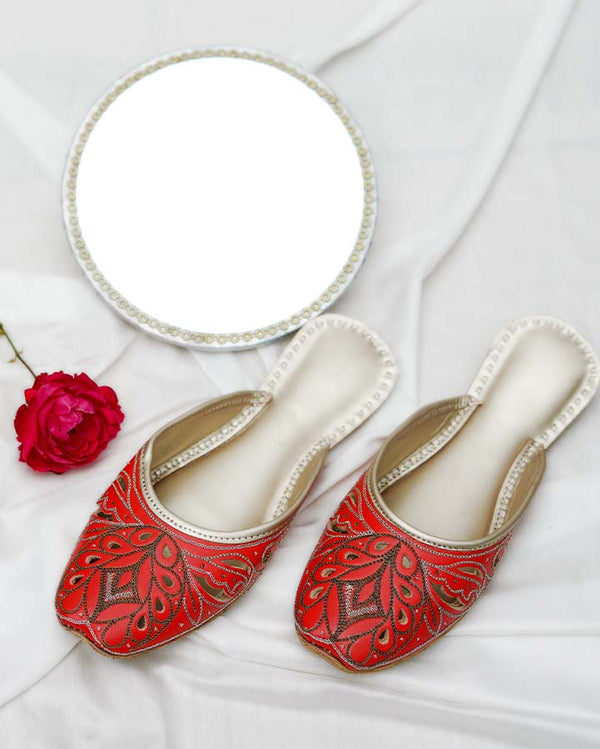 Patterned Ruby Khussa Shoes (KS-002)